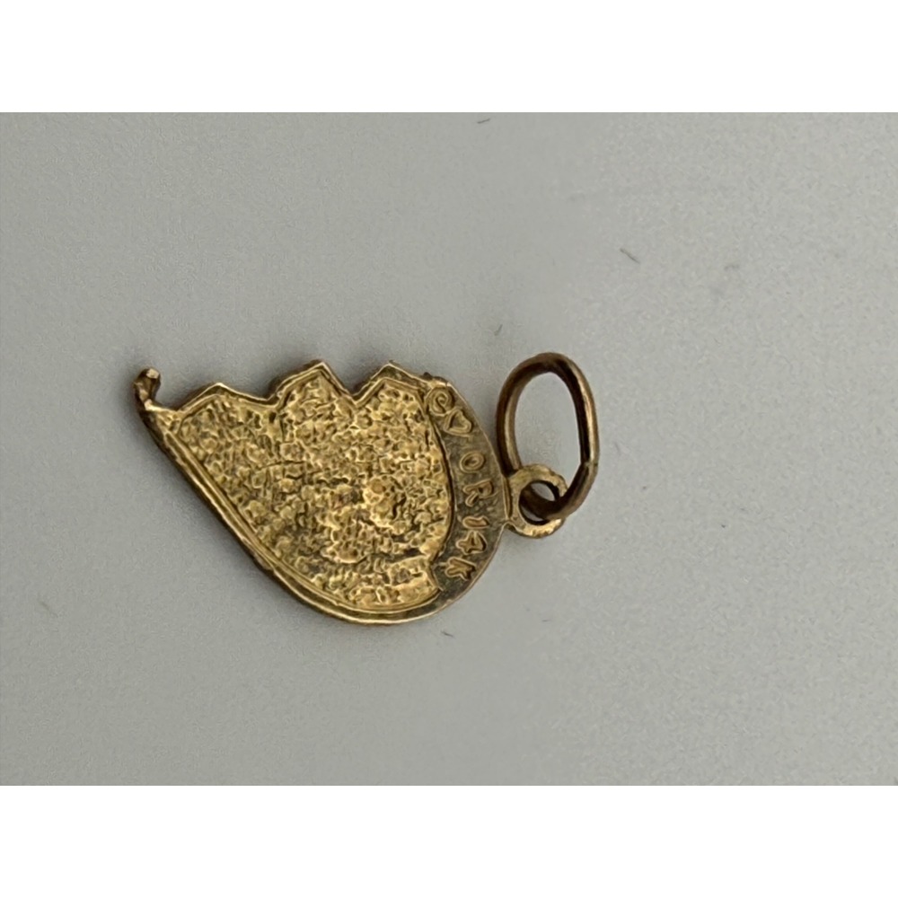 Vintage 14k Yellow Gold Best Friends Broken Heart Charm Pendant 14kt Gold - Picture 3 of 4